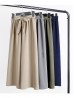 Solid Color Wide-Leg Cropped Pants W/ Tie Belt